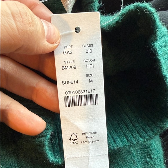 J Crew Ribbed mockneck sweater in Supersoft yarn M NWT - Picture 3 of 3